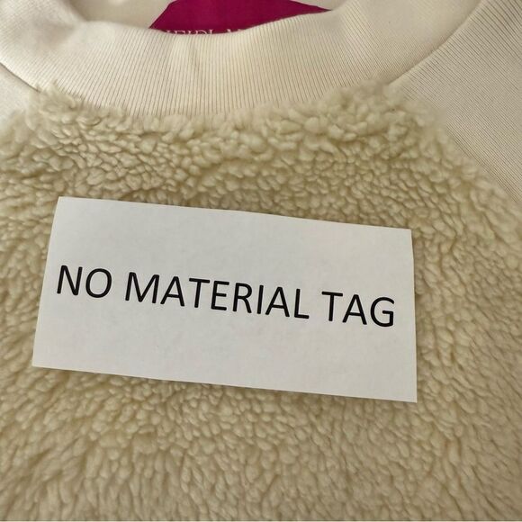 Heidi Merrick Sweater Womens Sz M Ivory Sherpa Long Sleeve Crew Neck Winter - Picture 10 of 12